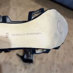 Adrienne Vittadini Caged Heels Gala Black Suede Leather Laser Cut Stiletto Sz 8 Photo 6