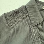 ZARA Charcoal Blouse with Button Detail Size S Made in Turkey Photo 8