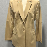 Pearl Lela Rose Size 14 Tan Long Sleeve Stretch Neutrals Two Photo 0