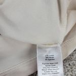 Vintage Womens Shirt XL White Scoop Neck Long Sleeve Ruffle Cuffs Pullover Photo 7