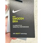 Nike  Dri Fit Swoosh Bra Medium Support White Black Womens Training M Photo 3