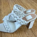 Dolce Vita White Woven Heeled Mules Size 8 Photo 0