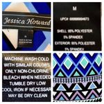 Jessica Howard  Women's Shift Dress Cap Sleeve Blue White Geo Print Size Medium Photo 8