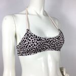 Topshop Smocked Leopard Bikini Top Blush 6 Photo 1