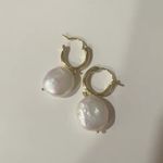 Gorjana Goerjana Reese Pearl Huggies Gold Pearl Drop Earrings Photo 6