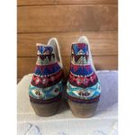 Wild G Aztec Geometric Ankle Boots Low Cut Dress Bootie Slip Ons Beige Sz 8.5 N Tan Photo 2