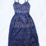 Revolve Blue Lace Dress Photo 1