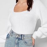EXPRESS  Square Neck Fitted Knit Pullover Photo 8