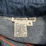 Vintage 90s Southwestern Appliqué Denim Button Up Shirt Gaucho Pants Set Medium Blue Photo 15