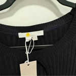 BODEN Ribbed Cut Out Dress UK 12R Black Keyhole Neck Long Sleeve Fitted NWT Size 12 Photo 6