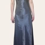 All that jazz 90s vintage shimmery silver black velvet strappy prom dress Photo 0