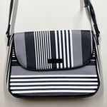 Vera Bradley Midnight Stripe Crossbody Bag Purse Black and White Minimalist Photo 3