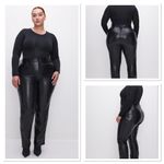 Good American NWT Faux Leather Good Icon Pants in Black Women Plus Size 24 Photo 1