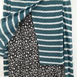 Anthropologie  Postmark Size Small Sweater Green Layered Floral‎ Pullover Cozy Photo 2