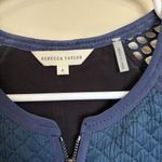 Rebecca Taylor Blue Sleeveless Quilted Zip-Front Fit & Flair Dress Size 6 Photo 2