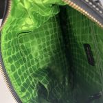 Kate Spade  New York Black White Shoulder Bag Purse Pattern Green Lining Top Zip Photo 7