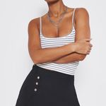 Pretty Little Thing Black Woven Button Detail Mini Skort  Photo 0