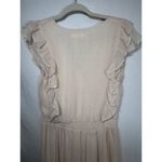 MAGNOLIA BOUTIQUE Midi Dress Ruffles Ivory Cottagecore Farmhouse Size Medium Photo 5