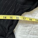 Jun & Ivy Metallic Stripe Black Wrap Blouse M Top Coquette Y2K Office Party Boho Size M Photo 11