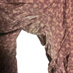 Splendid  Lumi Maroon Wide Leg Geometric Print Satin Pants Size XL Photo 7