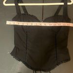 Tiger Mist  XC Lace Up Black Crop Corset Blouse Photo 6