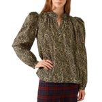 Alix of Bohemia Annabel Moonflower Green Floral Bell Sleeve Shirt Sz Large $420 Size M Photo 2