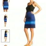 Loft Ann Taylor Women's Blue Ombre Brunch Pencil Office Skirt Lined Size 4P Photo 7