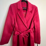 Katherine Kelly Womens Red Belted Wool/Alpaca Coat Size 8 Photo 1