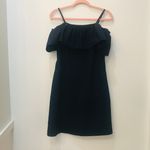 Ralph Lauren Navy Blue Dress Ruffled Cold Shoulder sz 2. Photo 1