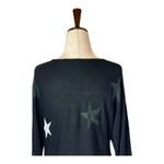 Rachel Zoe  Sweater Women Small Black Rayon Cashmere Blend Start‎ Print Pullover Photo 4