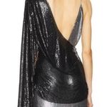 Michael Costello NEW NWT  X REVOLVE Evangeline Mini Dress In Black & Pewter Photo 1