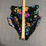 Skinny Dippers Daisy Duke Ruffle High Waist Bottoms Black Photo 14