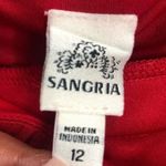 Sangria Vintage Red Shimmer Layered Ruffle Knee Length Dress Photo 7