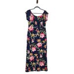 Derek Heart  Navy Floral Maxi Dress with Shorts Underneath NWOT Size Large Photo 1