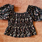 Celebrity Pink  Floral Off Shoulder Top XL Puff Sleeve Cotton Photo 0