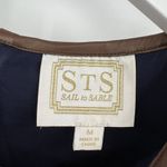 Sail To Sable  Textured Bell Sleeve Top Blouse‎ 3/4 Sleeve Back Zip Size Medium Photo 7