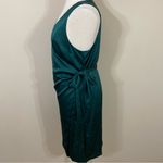 Gap Green satin sleeveless wrap dress Photo 1