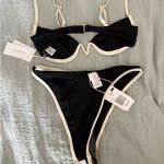 l*space NWT L* Nico Black and White Bikini Top Jada Bottoms Set Photo 3