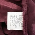 Johnny Was NEW  Corduroy Silk Blend Velvet Velour Straight Leg Holiday Pant L Photo 2