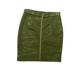 209 WST 38th Med Olive Green Camo Textured Thick Cozy Pencil Skirt Full Back Zip Size 6 Photo 8