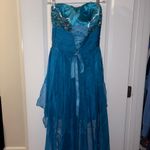 Junior’s Elegant Blue Strapless Prom Dress Size: XS Photo 1