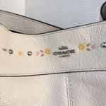 Coach Lexy Floral Pebble Leather Chain Shoulder Bag Purse Cream Flowers Large Photo 10