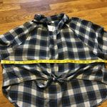 BDG Urban Outfitters Womens Medium New Blue Tie Front Festival Flannel Shirt Top Photo 9