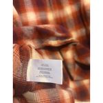 Gap  Women XL Plaid Flannel Button Up Shirt Long Sleeve Orange Red Beige Photo 7