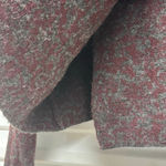 Ellen Tracy Cowl Neck Wool Blend Cardigan Sweater – Size Small – Burgundy & Char Photo 4