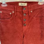 Madewell  Cali Denim Boot Corduroy NWT Sz 26 Canterbury Red‎ Photo 3
