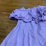 Free People A Thing For You Mini Dress Womens Small Ruffle Lavender Purple Flowy Photo 1
