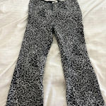 Maeve  by Anthropologie casual pants black and white floral print kick flare Photo 0