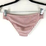 Xhilaration  Bikini Bottom Cheeky Textured Metallic Striped Blush Pink White XS Photo 1