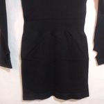 OQQ Black Ribbed Mock Neck Long Sleeve Tummy Control Mini Dress Classic Size L Size L Photo 4